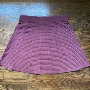 The LOFT Burgundy Knit Mini Skirt